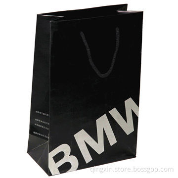 Retail gift bags with foil logo on the front side for gift packaging and promotions